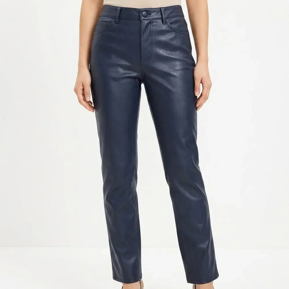 NWT Loft Taylor Blend Blue Pants Women Size 6